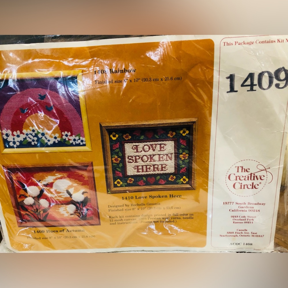 Creative Circle  Counted Cross Stitch Hues of Autumn 1409 Wall Hanging Unopened